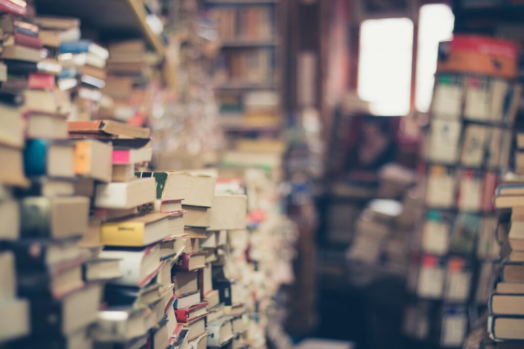 Hoarding with books and papers that a hoarder cleaning company can remove